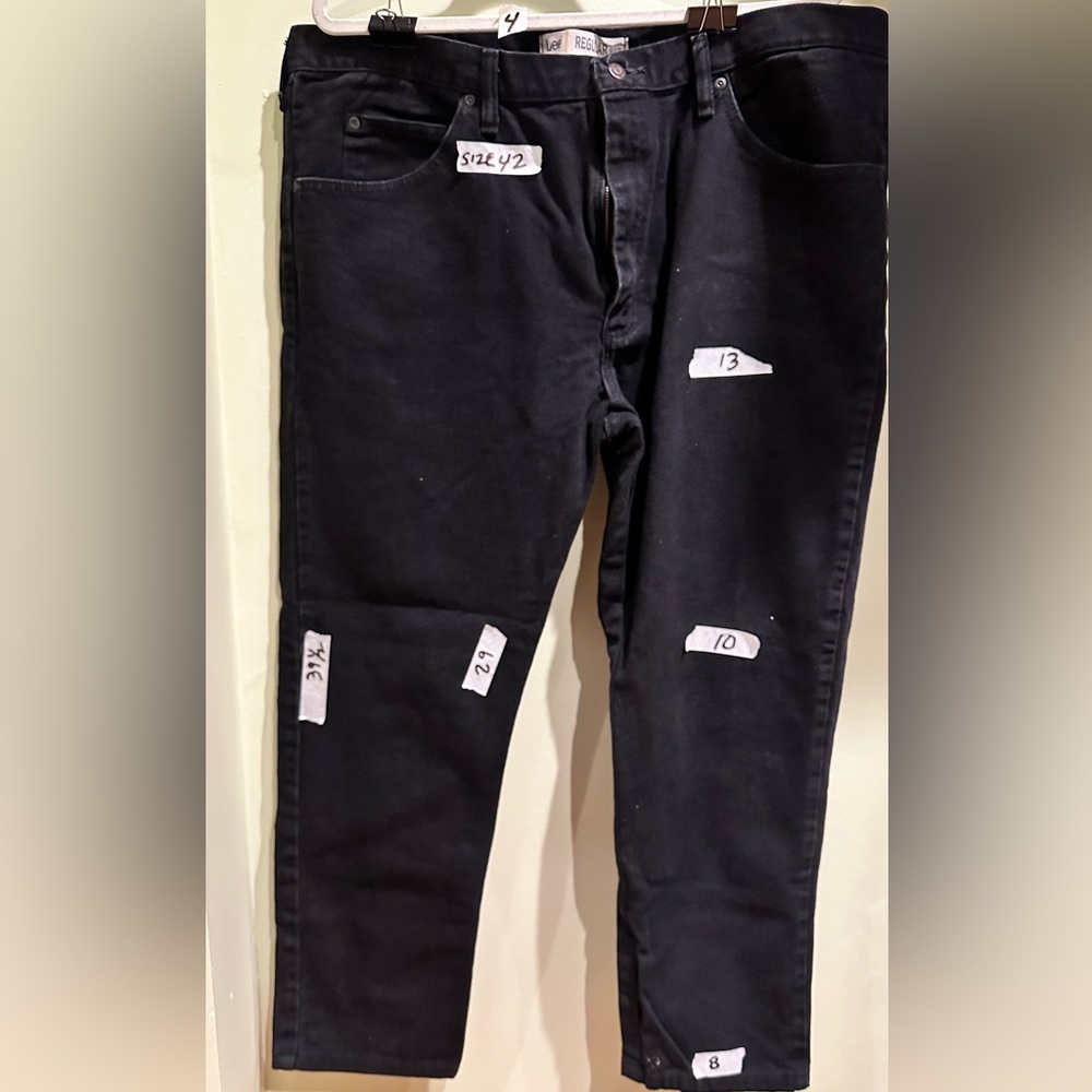 Lee, black jeans, regular fit size 42 has been professionally altered